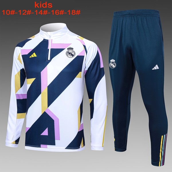 Kinder Sweatshirts Real Madrid 2024 Weiß Blau 2